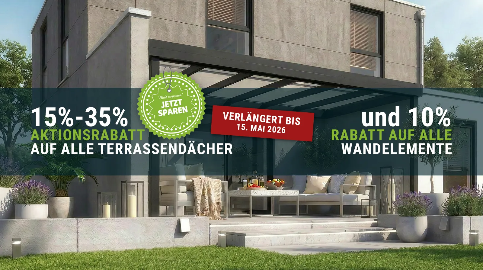Terrassendach Flachdach Nische - Jetzt Rabattaktion nutzen & sparen % 
