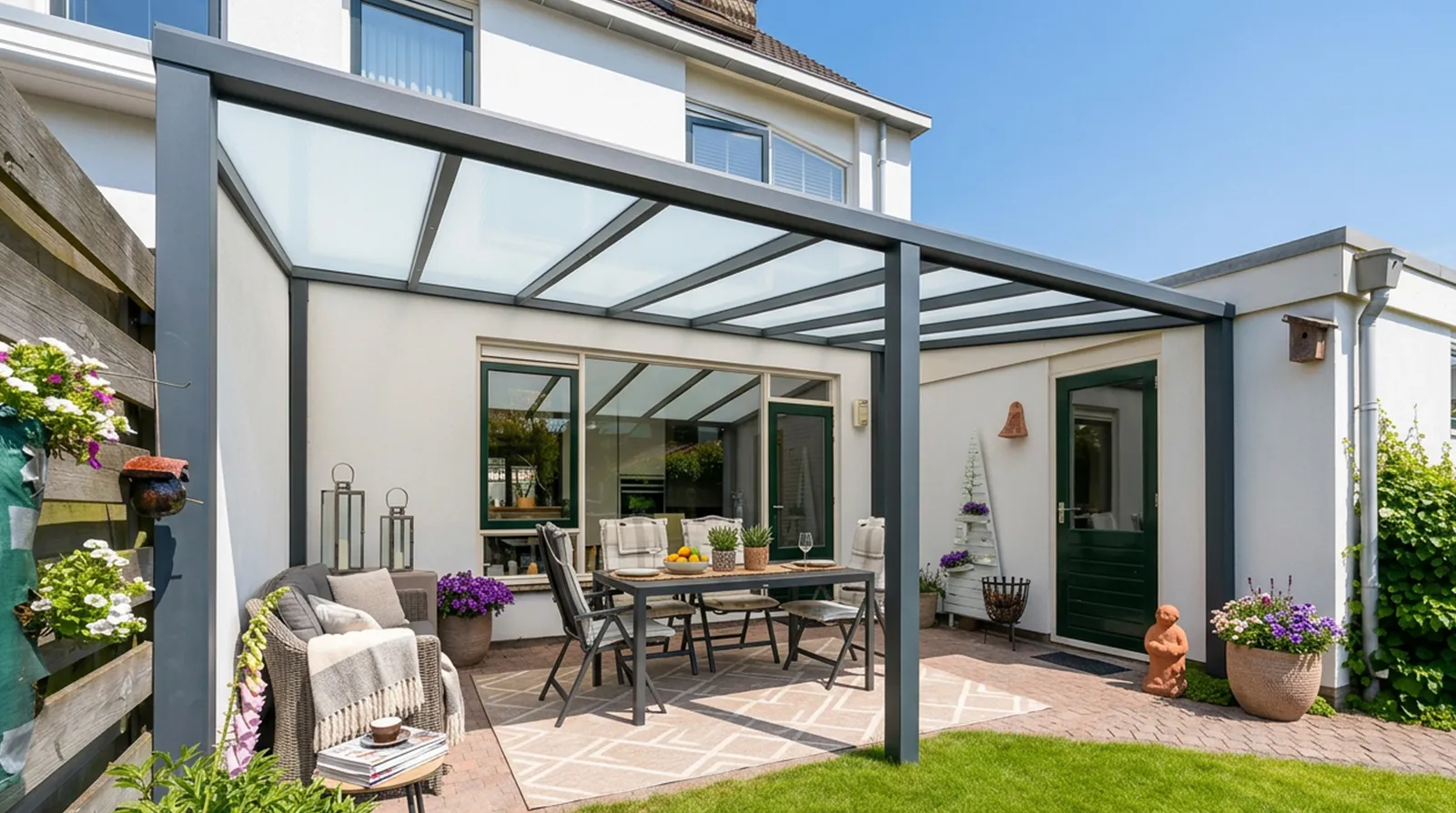 Terrassendach Einsteiger XS freistehend - erweiterbar bis zum Gartenzimmer