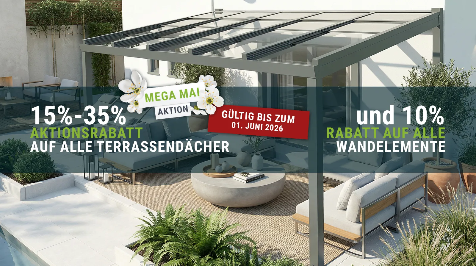 Terrassendach Schiebedach freistehend - Jetzt Rabattaktion nutzen und richtig sparen % 
