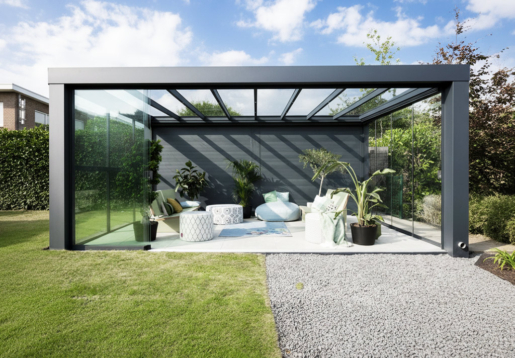 Flachdach XXL Freistehend – Detailansicht