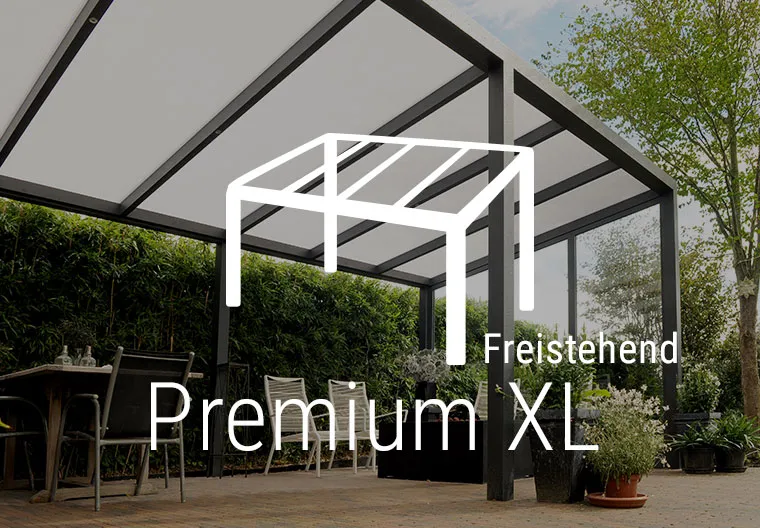 Freistehendes Terrassendach Premium XL aus Aluminium