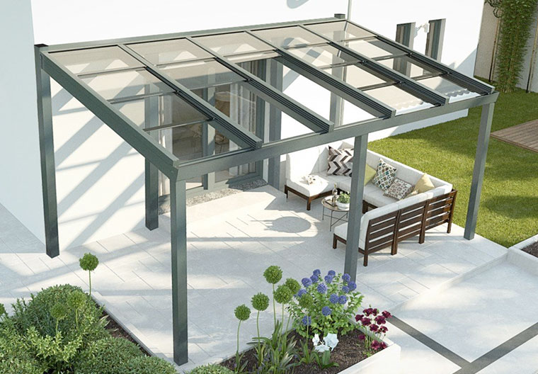 Schiebedach Freistehend – Detailansicht