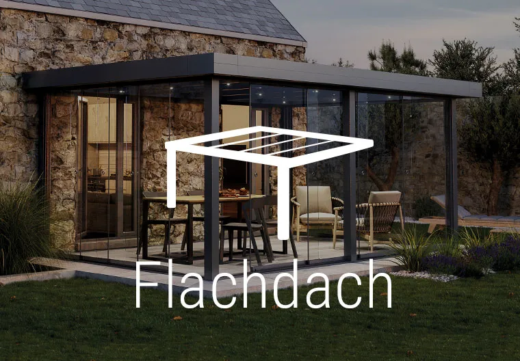 Terrassenüberdachungen als Flachdach