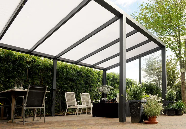 Freistehende Terrassenüberdachung – Detailansicht