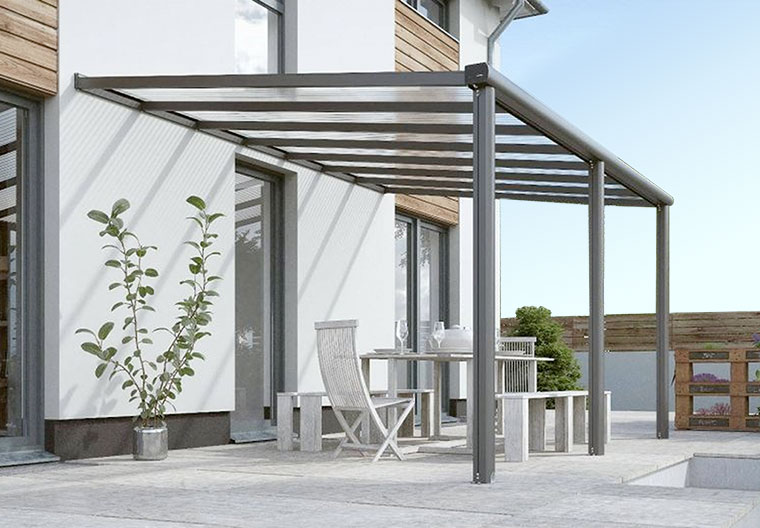 Kompakt XXS Terrassenüberdachung – Detailansicht