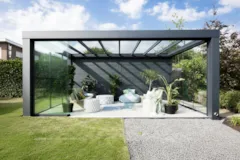 Terrassendach CUBE Freistehend Flachdach XXL 