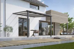 Terrassendach Aktionsmodell Kpmpakt XXS - Beispiel auf 2 Pfosten