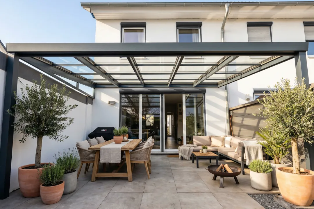 Terrassendach Schiebedach XL - flexibel erweiterbar