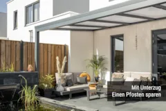 Terrassendach  Einsteiger XS - mit Unterzug auf 2 Pfosten