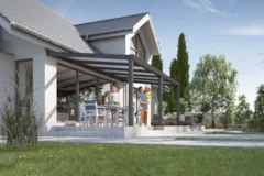 Terrassendach Premium XL - Beispiel auf 3 Pfosten