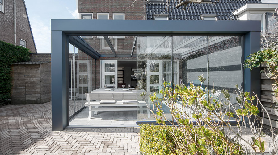 Flachdach XXL Terrassenüberdachung – Ansicht 4