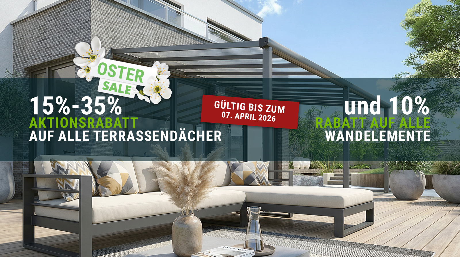 Kompakt XXS Terrassenüberdachung